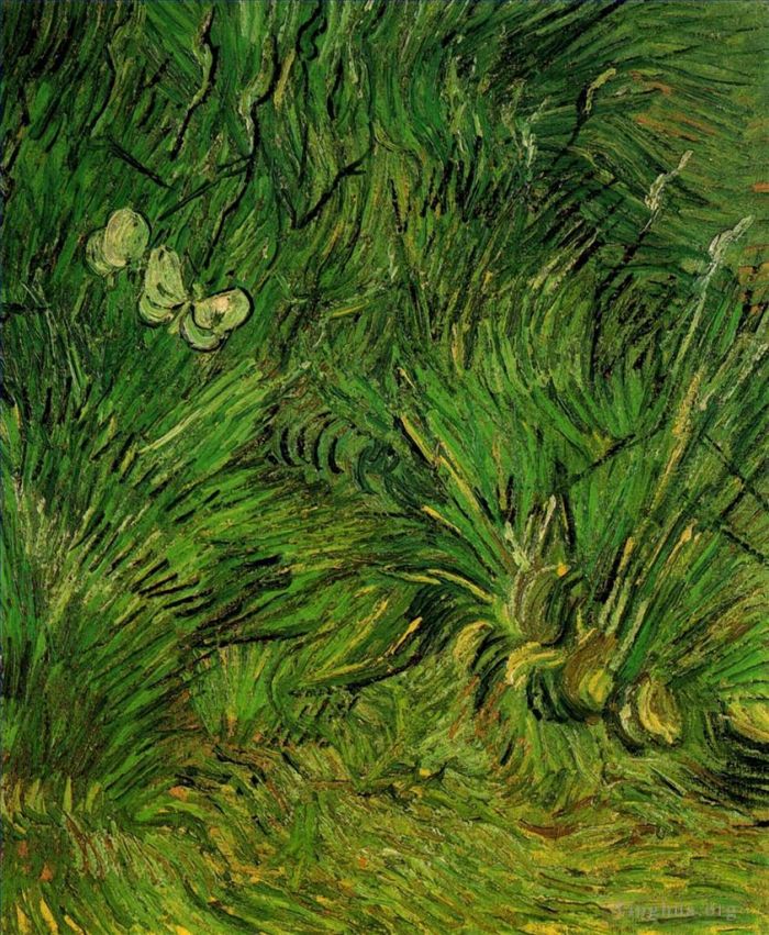 Vincent Willem Van Gogh Peinture à l'huile - Deux papillons blancs