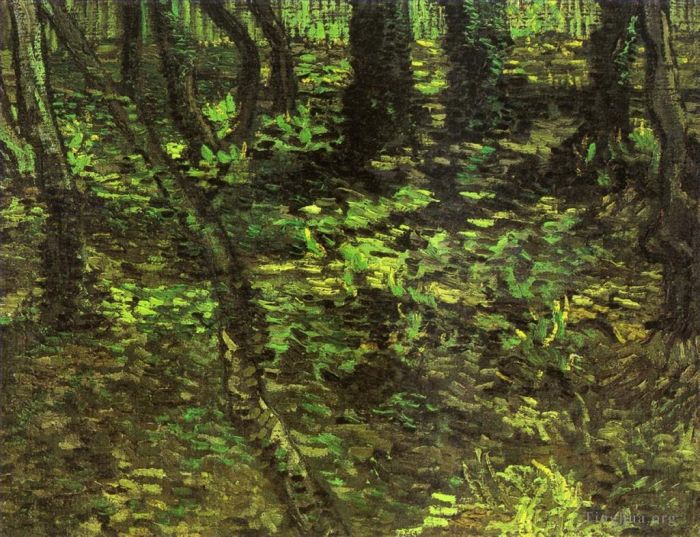 Vincent Willem Van Gogh Peinture à l'huile - Sous-bois avec du lierre