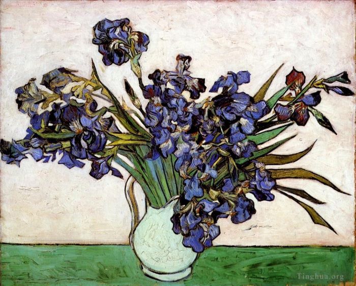 Vincent Willem Van Gogh Peinture à l'huile - Vase avec Iris