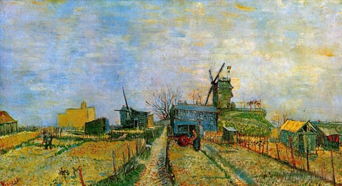 Vincent Willem Van Gogh Peinture à l'huile - Potagers à Montmartre 2