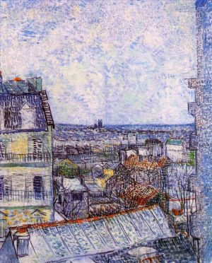 Vincent Willem Van Gogh œuvres - Vue depuis la chambre de Vincent, rue Lepic