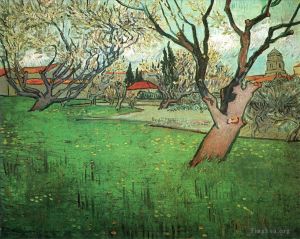 Vincent Willem Van Gogh œuvres - Vue d'Arles avec des arbres en fleurs