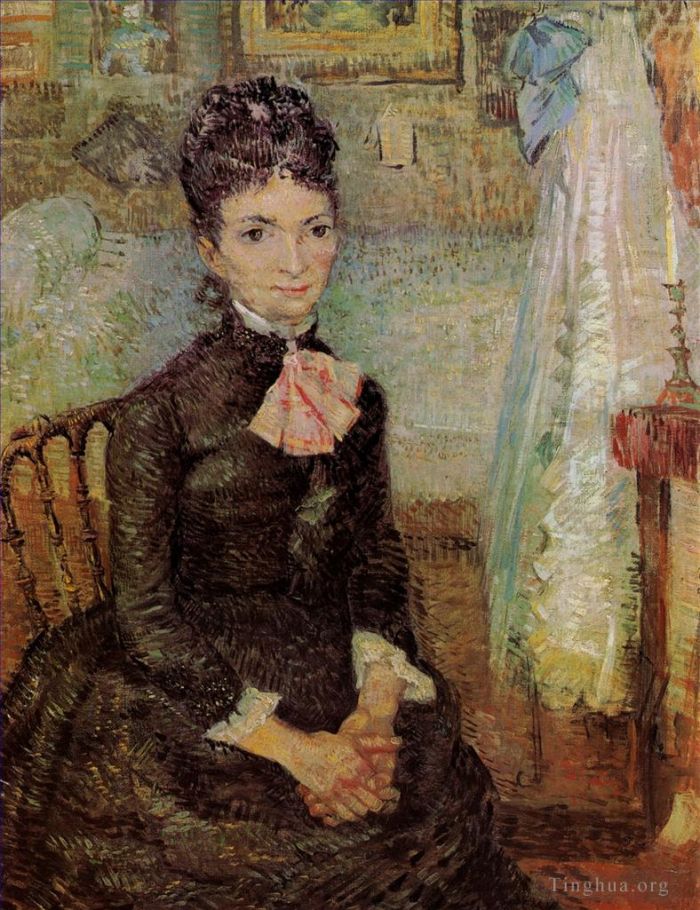 Vincent Willem Van Gogh Peinture à l'huile - Femme assise près d'un berceau