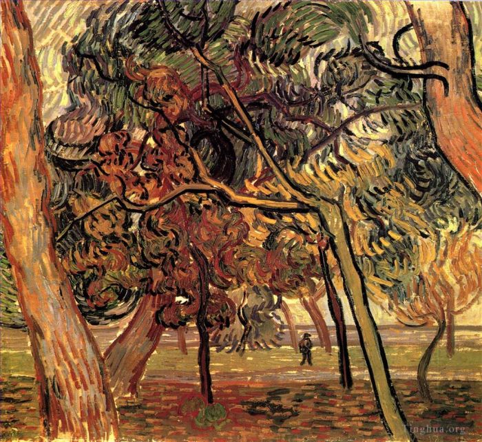 Vincent Willem Van Gogh Peinture à l'huile - Etude des pins 1889