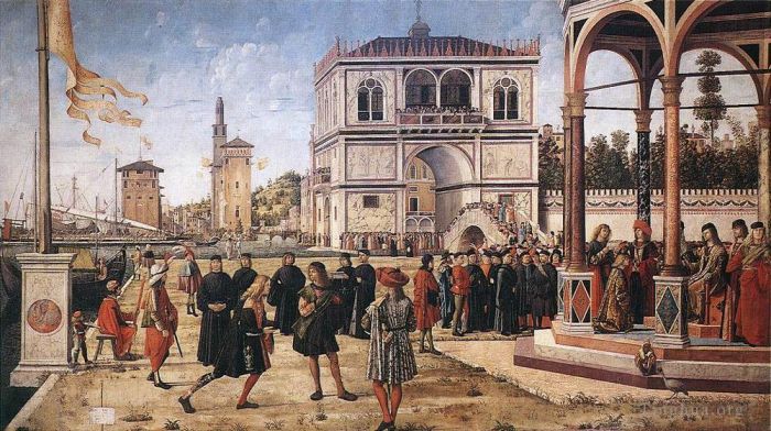 Vittore Carpaccio Types de peintures - Les ambassadeurs reviennent à la cour anglaise