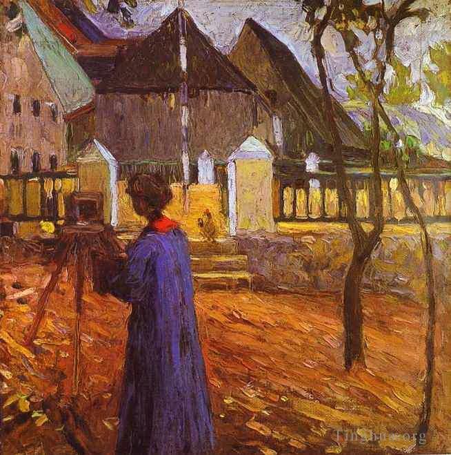 Vassily Kandinsky Peinture à l'huile - Peinture de Gabriele Munter