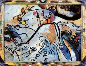Vassily Kandinsky œuvres - Peinture sur verre avec le Soleil Petits Plaisirs