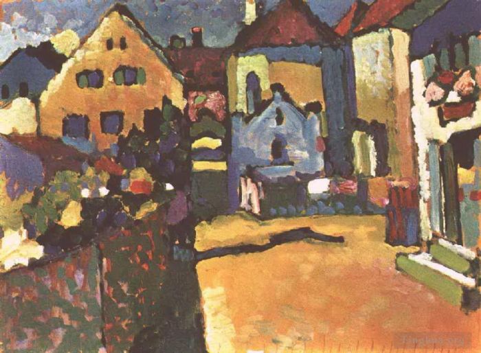 Vassily Kandinsky Peinture à l'huile - Grungasse à Murnau