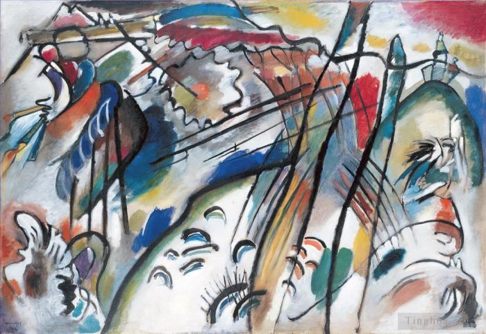 Vassily Kandinsky Peinture à l'huile - Improvisation 28