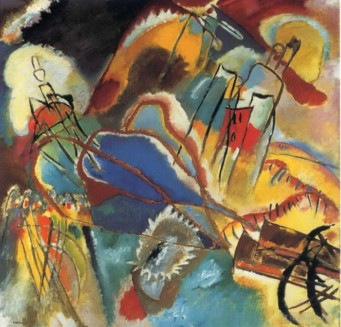 Vassily Kandinsky Peinture à l'huile - Improvisation 30
