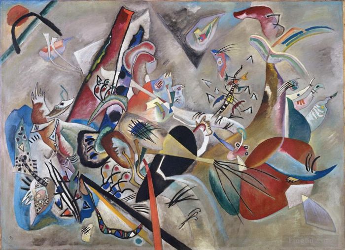 Vassily Kandinsky Peinture à l'huile - En gris, je suis Grau