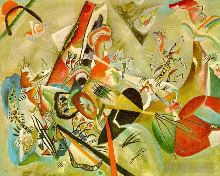 Vassily Kandinsky Peinture à l'huile - En gris