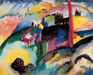 Vassily Kandinsky œuvres - Paysage avec cheminée d'usine