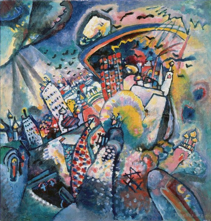 Vassily Kandinsky Peinture à l'huile - Moscou I Moskau I