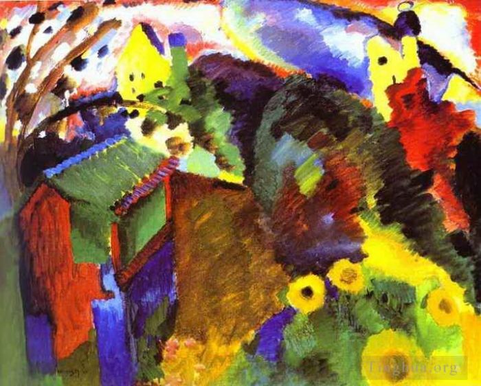 Vassily Kandinsky Peinture à l'huile - Jardin de Murnau