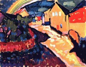 Vassily Kandinsky œuvres - Murnau avec arc-en-ciel