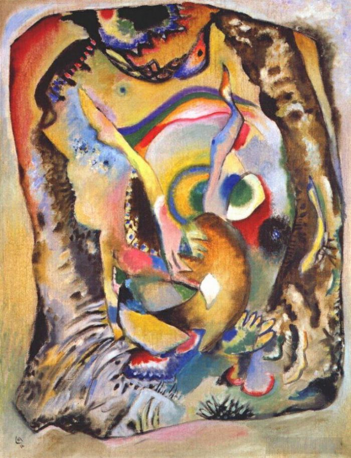 Vassily Kandinsky Peinture à l'huile - Peinture sur fond clair