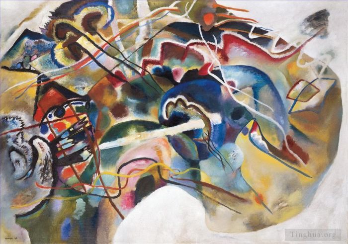 Vassily Kandinsky Peinture à l'huile - Peinture avec bordure blanche