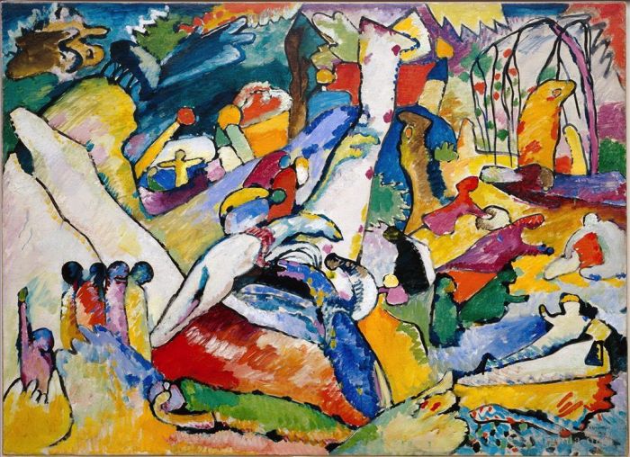 Vassily Kandinsky Peinture à l'huile - Croquis pour Composition II Fourrure de Skizze Komposition II