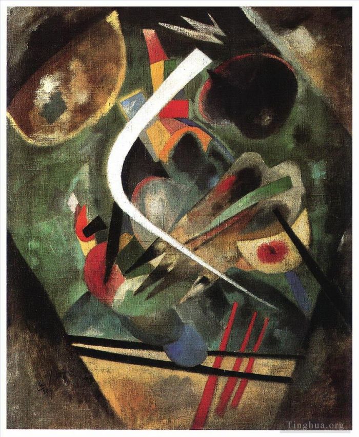 Vassily Kandinsky Peinture à l'huile - Ligne blanche 2