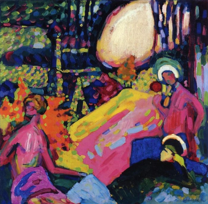 Vassily Kandinsky Peinture à l'huile - Son blanc