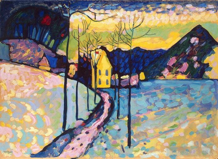 Vassily Kandinsky Peinture à l'huile - Paysage d'hiver