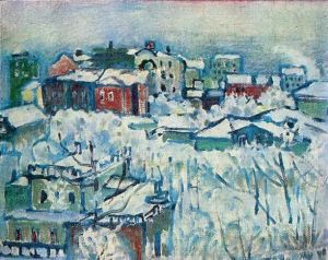 Vassily Kandinsky œuvres - Étude du boulevard Smolensky à Moscou