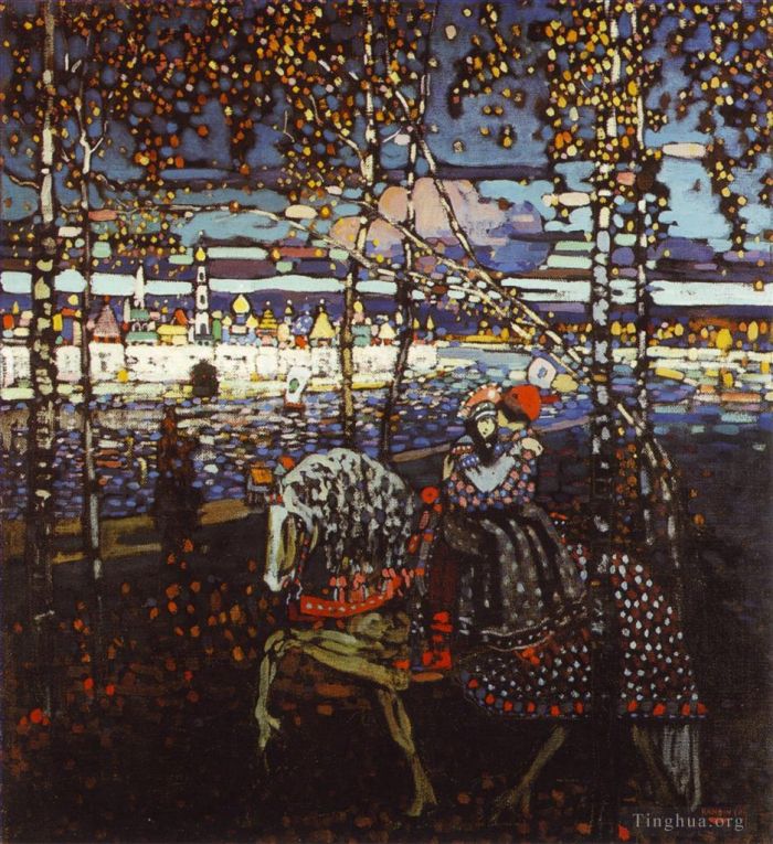 Vassily Kandinsky Types de peintures - Couple chevauchant