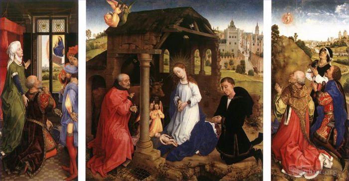 Rogier van der Weyden Peinture à l'huile - Triptyque Bladelin