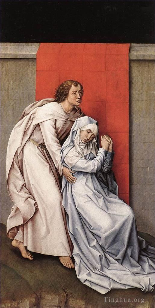 Rogier van der Weyden Peinture à l'huile - Crucifixion Diptyque peintre du panneau gauche