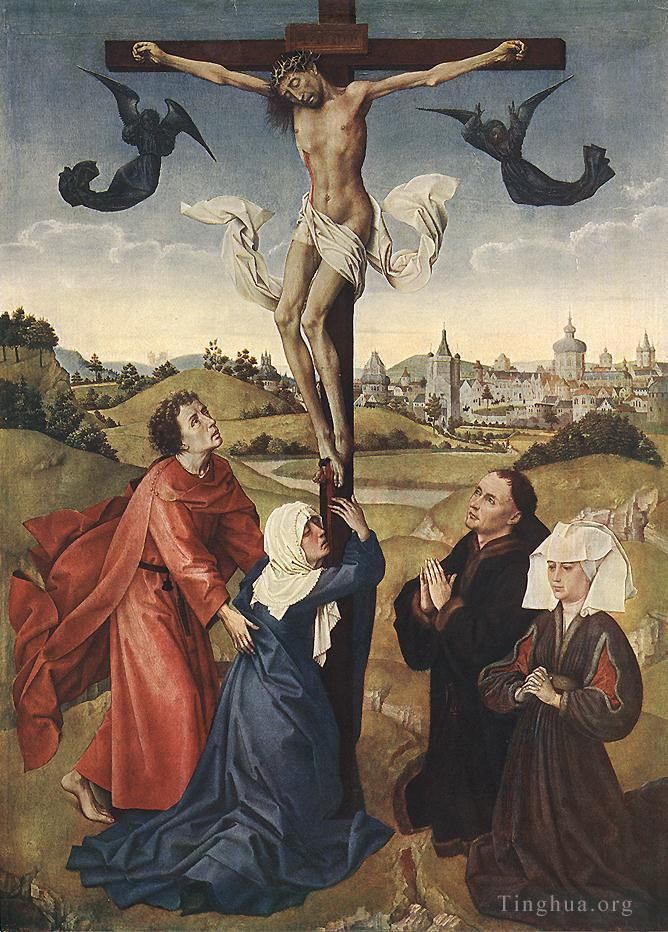 Rogier van der Weyden Peinture à l'huile - Panneau central du Triptyque de la Crucifixion