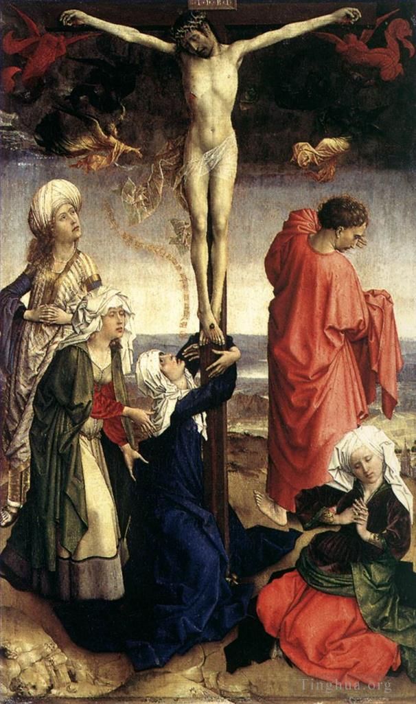 Rogier van der Weyden Peinture à l'huile - Crucifixion