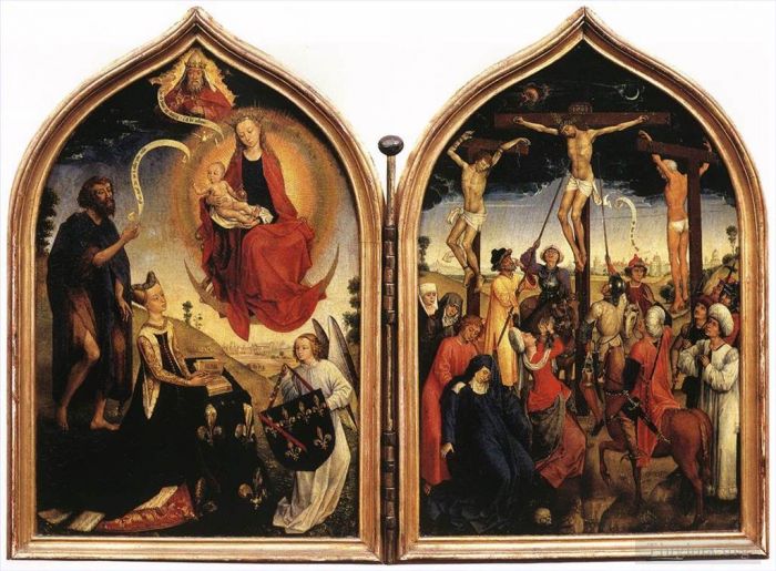 Rogier van der Weyden Peinture à l'huile - Diptyque de Jeanne de France