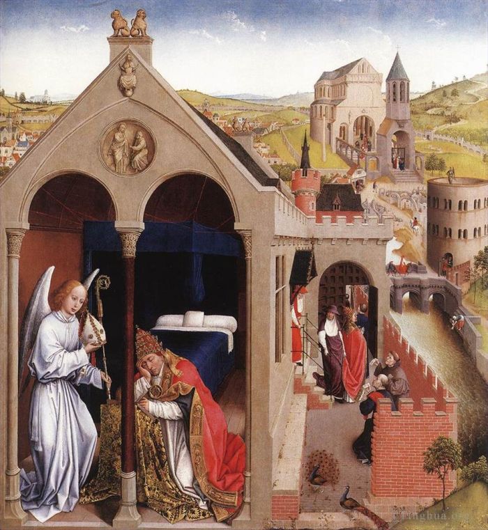 Rogier van der Weyden Peinture à l'huile - Rêve du pape Serge
