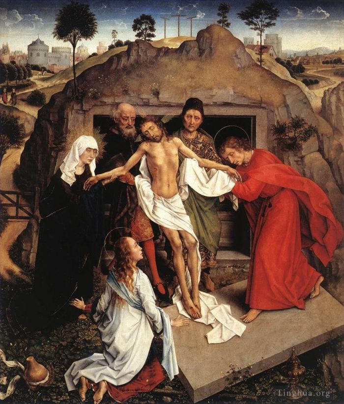 Rogier van der Weyden Peinture à l'huile - Mise au Tombeau du Christ Russisch