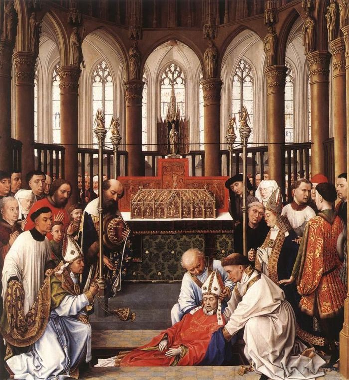 Rogier van der Weyden Peinture à l'huile - Exhumation de Saint-Hubert