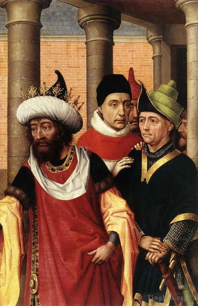 Rogier van der Weyden Peinture à l'huile - Groupe d'hommes