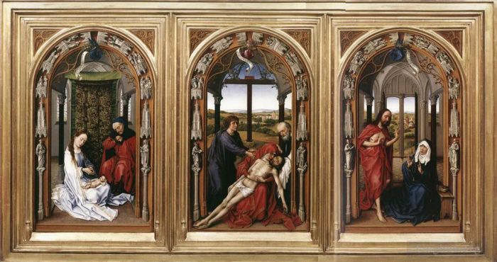 Rogier van der Weyden Peinture à l'huile - Retable de Marie Retable de Miraflores