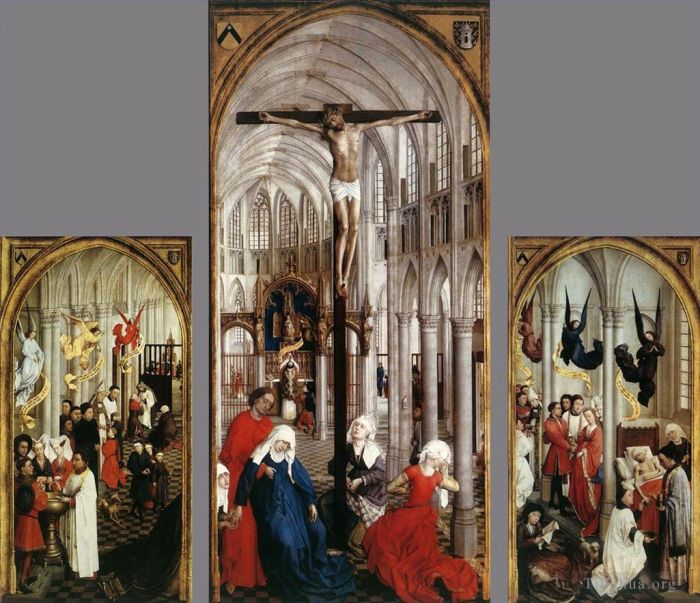 Rogier van der Weyden Peinture à l'huile - Retable des Sept Sacrements