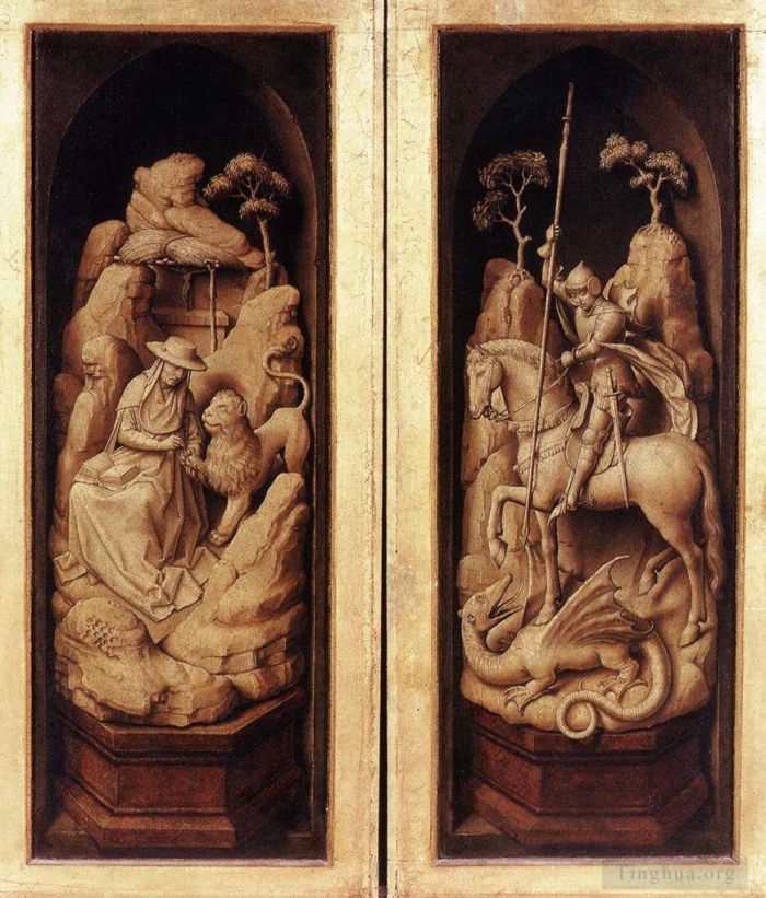 Rogier van der Weyden Peinture à l'huile - Extérieur du Triptyque des Sforza