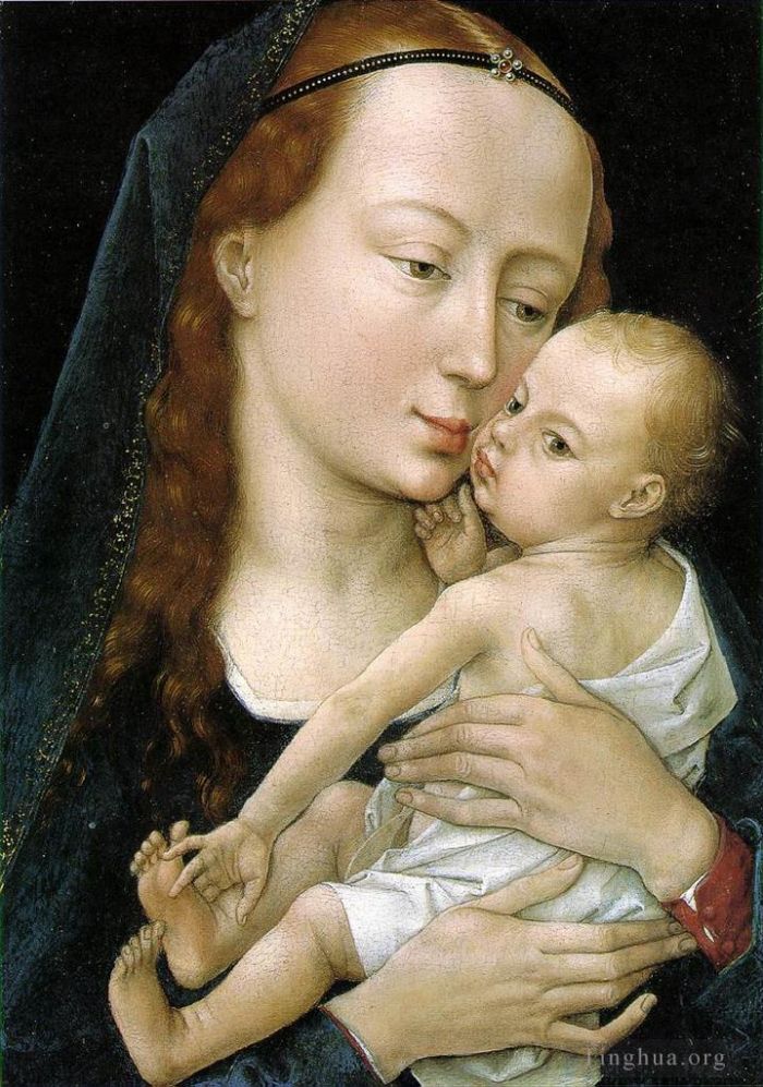 Rogier van der Weyden Peinture à l'huile - Vierge à l'Enfant
