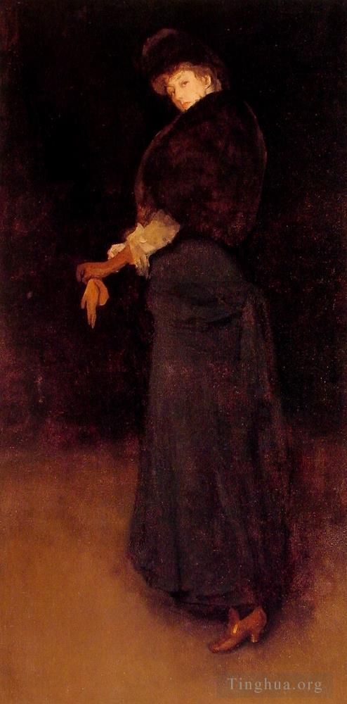 James Abbott McNeill Whistler Peinture à l'huile - Arrangement en noir La Dame au Jaune