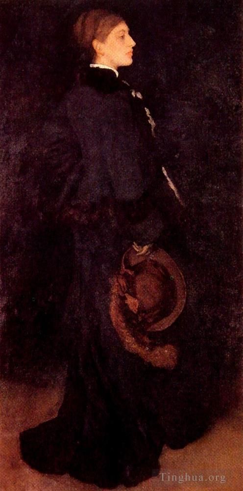 James Abbott McNeill Whistler Peinture à l'huile - Arrangement en marron et noir Portrait de Miss Rosa Corder