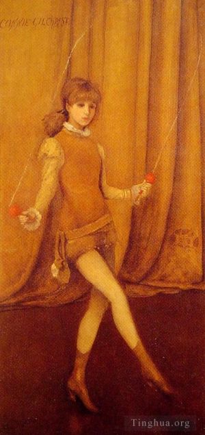 James Abbott McNeill Whistler œuvres - Harmonie en jaune et or The Gold Girl Connie Gilchrist