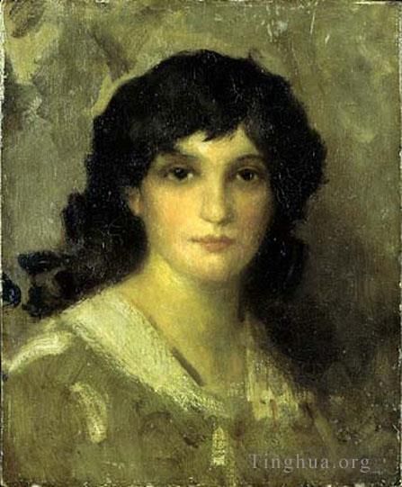 James Abbott McNeill Whistler Peinture à l'huile - James Abott McNeill Tête d'une jeune femme