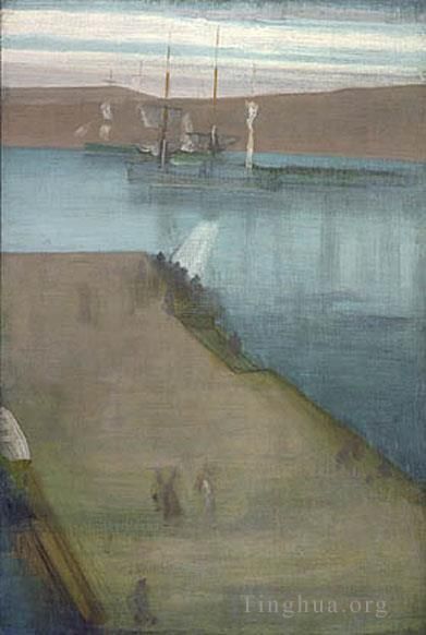 James Abbott McNeill Whistler Peinture à l'huile - James Abott McNeill Port de Valparaiso