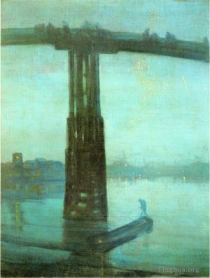 James Abbott McNeill Whistler œuvres - Nocturne Bleu et Or Vieux Pont de Battersea