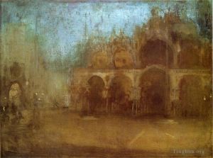 James Abbott McNeill Whistler œuvres - Nocturne Bleu et Or Saint Marc Venise