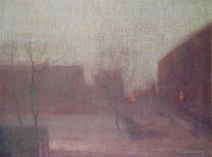 James Abbott McNeill Whistler œuvres - Nocturne Trafalgar Square Chelsea Neige