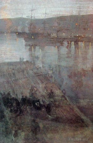 James Abbott McNeill Whistler œuvres - Nocturne dans la baie bleue et dorée de Valparaiso